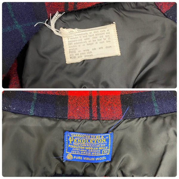 【曜日割引対象外】 ペンドルトン PENDLETON 60's ボードシャツ ウール オープンカラーシャツ 長袖シャツ レッド Mサイズ 201MT-4759 VB