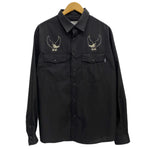 チャレンジャー CHALLENGER OVAL EAGLE PRINTED SHIRT CLG-SH 024-011 長袖シャツ ブラック Lサイズ 201MT-4589