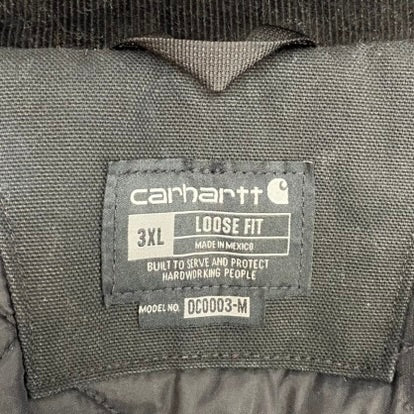 【曜日割引対象外】 カーハート Carhartt トラディショナルコート ダック地 ワークジャケット コート ブラック 3XLサイズ 201MT-3900 VB