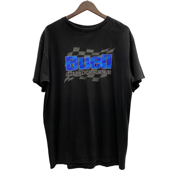 【曜日割引対象外】 ハーレーダビッドソン Harley-Davidson Buell American Motorcycles USA製 Tシャツ ブラック XLサイズ 201MT-4098 VB