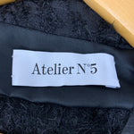 アトリエヌメロサンク Atelier N5 Loungedress ノーカラーフェザーブルゾン ノーカラージャケット LDZ10A2107A0006 ジャケット ブラック フリーサイズ 201LT-439