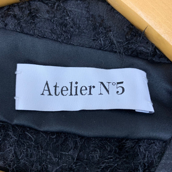 アトリエヌメロサンク Atelier N5 Loungedress ノーカラーフェザーブルゾン ノーカラージャケット LDZ10A2107A0006 ジャケット ブラック フリーサイズ 201LT-439