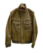 アヴィレックス AVIREX レザー フルジップ フライト ジャケット オリーブ 6181019 XL ジャケット カーキ LLサイズ 101MT-5092