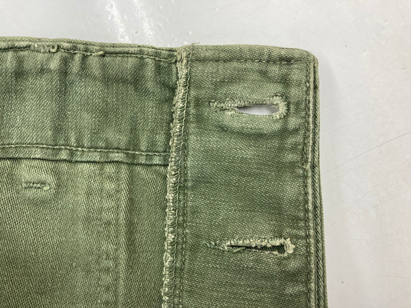ミリタリー Military 60s 60年代 U.S.ARMY ベイカーパンツ コットンサテン OG-107 TYPE1 緑 無地 カーゴパンツ カーキ 32×33 104MB-219