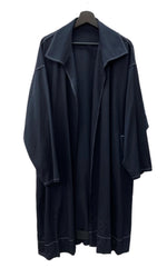 ワイズ Y's ヨウジヤマモト Yohji Yamamoto 山本耀司 ロングコート ライトアウター 羽織り WOOL ウール 毛 NAVY 紺 コート 無地 ネイビー 104LT-136
