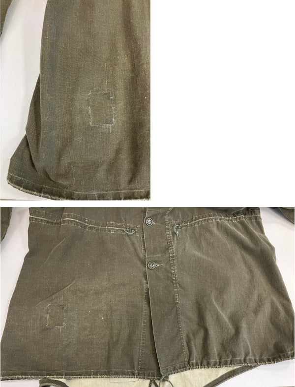 ミリタリー military 60's 60年代 US.ARMY 米軍 実物 ガスプロテクトコート ミリタリージャケット モッズコートノーカラー フィッシュテール VINTAGE ヴィンテージ MEDIUM コート カーキ Mサイズ 101MT-4906