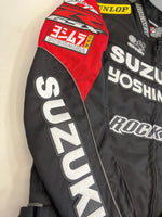 ジョーロケット JOE ROCKET SUZUKI YOSHIMURA スズキ ヨシムラ レーシングジャケット ワッペン バイク バイカー 赤 黒 ジャケット ブラック Lサイズ 101MT-5388