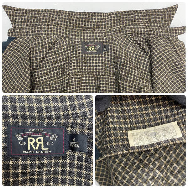 【曜日割引対象外】 ダブルアールエル RRL ネルシャツ ウール 7998267WKS 長袖シャツ ブラウン Mサイズ 201MT-4772 VB