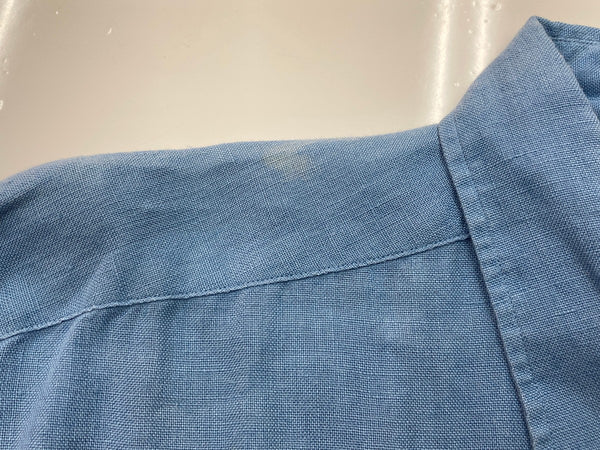 ラルフローレン Ralph Lauren LOWELL SPORT リネンシャツ 片ポケ ポケット 刺繍 ポニー 青 長袖シャツ ロゴ ブルー 104MT-2057