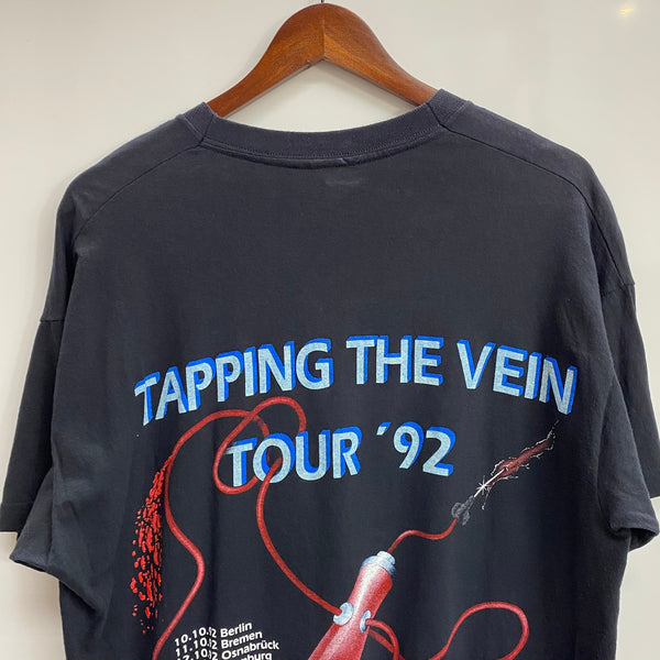 【曜日割引対象外】 ヴィンテージ vintage 90's Sodom ''tapping the vein'' screen stars 1992 Tシャツ ブラック XLサイズ 201MT-3830 VB