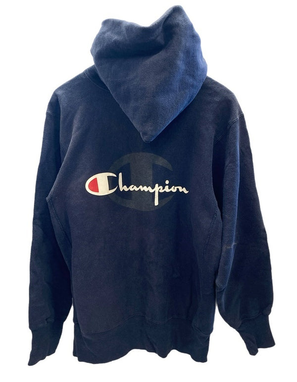 チャンピオン Champion 刺繍タグ USA製 ヴィンテージ REVERSE WEAVE リバースウィーブ パーカー US古着 L パーカ プリント ネイビー 101MT-2543