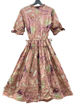 ピンクハウス PINKHOUSE 30周年 30th anniversary 半袖 ロング丈 DRESS ドレス ピコフリル スズラン ブーケ リボン ティアード レトロ アンティーク ロリータ PINK P0117FA01 ワンピース 総柄 ピンク 104LT-223