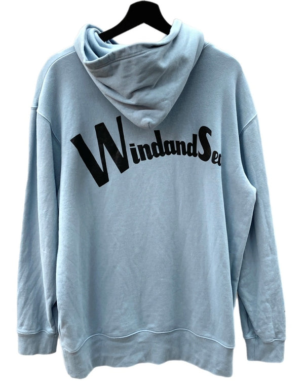 ウィンダンシー WIND AND SEA × Disney ディズニー 100周年 MICKEY MOUSE HOODIE ミッキー フーディー パーカー 青 WDS-C-DSN-23-Q4-01 パーカ プリント ブルー Lサイズ 104MT-1333