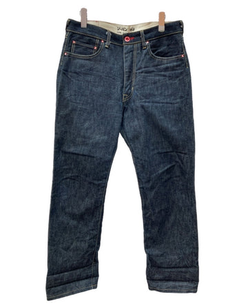 キューン CUNE ウサギ ロゴ ５連 バック プリント デニム ジーンズ ジッパーフライ 紺 ロゴ デニム ネイビー SIZE34 104MB-382