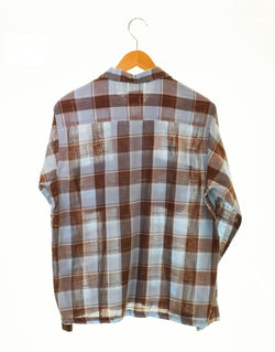 ヴィンテージ Vintage 60’s~70's Monticello L/S check shirts オープンカラーシャツ チェック 長袖シャツ ブラウン Mサイズ 103MT-951