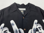 ワコマリア WACKO MARIA 23SS 2PAC HAWAIIAN SHART ハワイアン レーヨン シャツ 黒 半袖シャツ 総柄 ブラック Lサイズ 104MT-1644