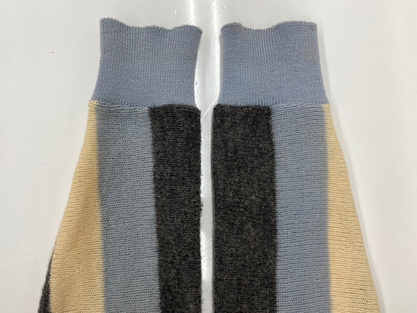 ヴィンテージ vintage ボールドストライプ ワイドストライプ グランジ ニット セーター 水色 灰色 生成り カーディガン ストライプ マルチカラー 104MT-1902