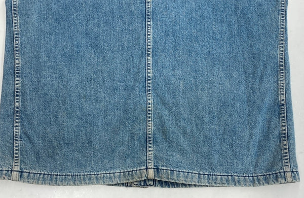 ダブルアールエル RRL 90s COVERALL JACKET カバーオール ジャケット 三ツ星タグ 裏地オンブレチェック コーデュロイ USA製 Ralph Lauren 青 ジャケット 無地 ブルー Mサイズ 104MT-1350