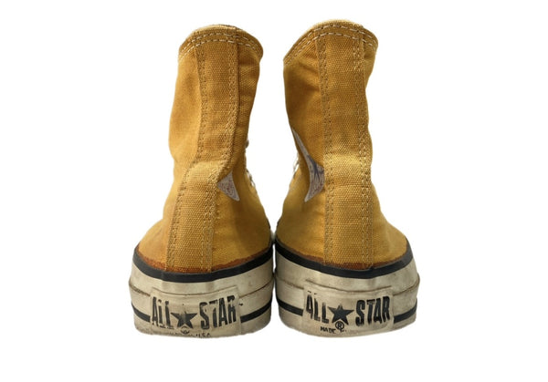 コンバース CONVERSE 90s ALL STAR HI オール スター ハイ キャンバス ヴィンテージ USA製 丸ロゴ シューズ マスタード 黄 メンズ靴 スニーカー イエロー US7 104S-891