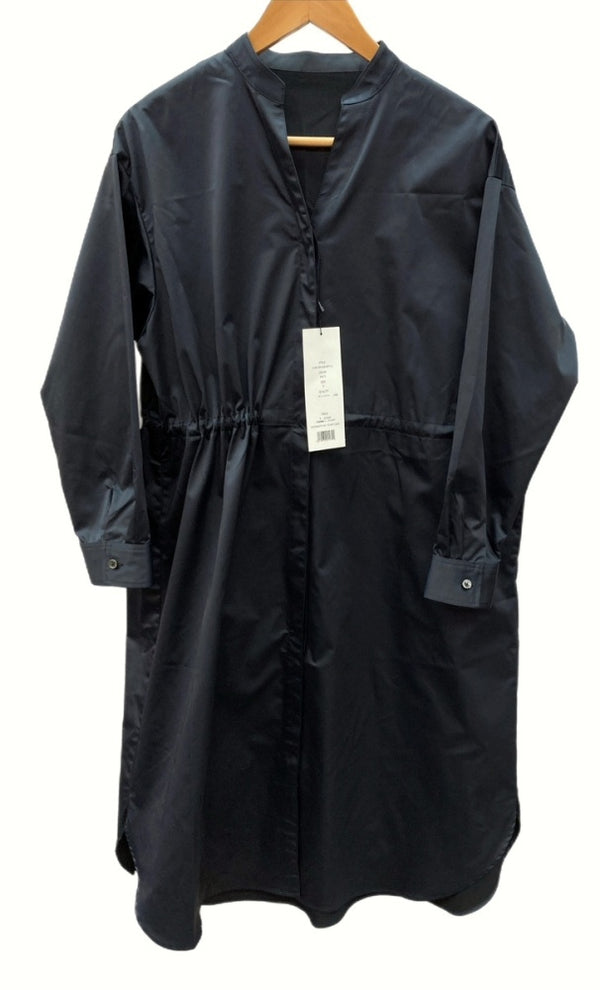 ソージュ SOEJU リモンタコートワンピース ライトアウター 2WAY デザイン ラウンドヘム フロントボタン ドローコード NAVY 紺 S-00-OP-018 ワンピース 無地 ネイビー Sサイズ 104LT-59