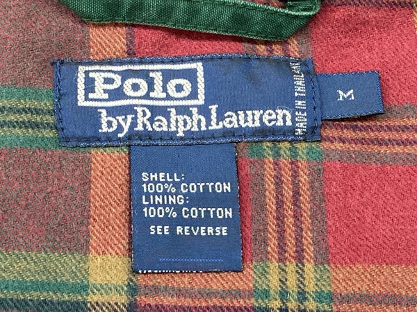 ラルフローレン RalphLauren 90's SWING TOP スウィングトップ 裏地チェック アウター ジャケット 緑 ジャケット ロゴ グリーン Mサイズ 104MT-2308