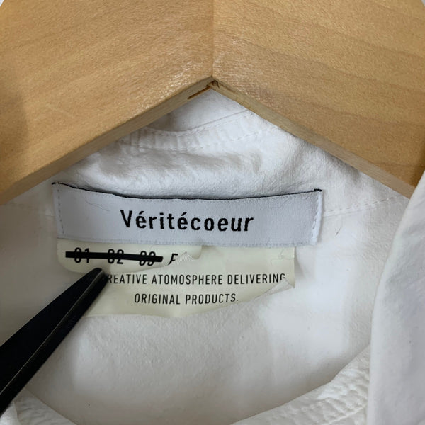 ヴェリテクール Veritecoeur ロングシャツ 長袖シャツワンピース ST-106 長袖シャツ ホワイト フリーサイズ 201LT-420