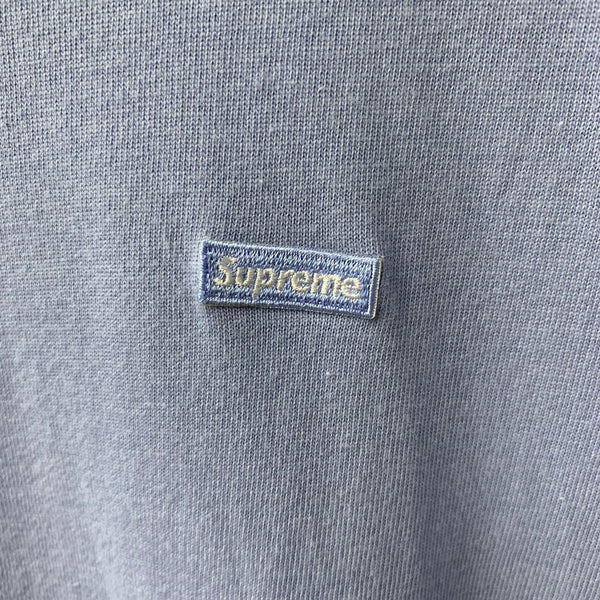 シュプリーム SUPREME Small Box l/s tee ロンT ブルー Mサイズ 201MT-4319