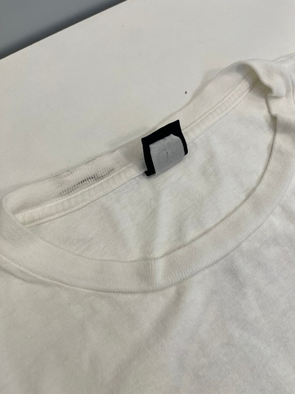 パタゴニア PATAGONIA 90s Vintage ヴィンテージ タグ USA製 MINGLED DESTINIES SHARED HABITAT プリント 長袖カットソー 白 XL ロンT ホワイト LLサイズ 101MT-4701