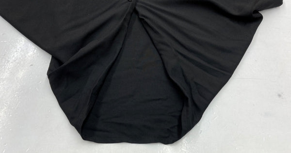 ワイズ Y's ヨウジヤマモト Yohji Yamamoto ノースリーブ ドレープ デザイン カーディガン フーディ フード フロントボタン BLACK 黒 半袖シャツ ブラック SIZE3 104LT-167