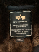 アルファインダストリーズ ALPHA INDUSTRIES N-1 DECK JACKET デッキ ジャケット ミリタリー ジップアップ 裏ボア 軍物 アウター 黒 20521-401 ジャケット ロゴ ブラック Sサイズ 104MT-1805