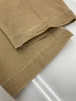 ダブルアールエル RRL 90s TACK CHINO PANTS タック チノ パンツ ジップフライ ワーク トラウザーズ 三ツ星タグ USA製 Ralph Lauren 薄茶 無地 チノパン ベージュ 34×30 104MB-344