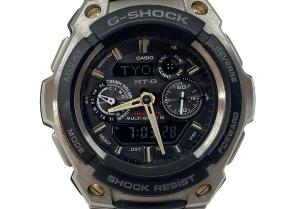 ジーショック G-SHOCK CASIO カシオ 耐衝撃構造 20気圧防水 三ツ折れプッシュ 中留アウトドア 腕時計 ウォッチ 5055 銀 MTG-1500 メンズ腕時計シルバー 104T-32