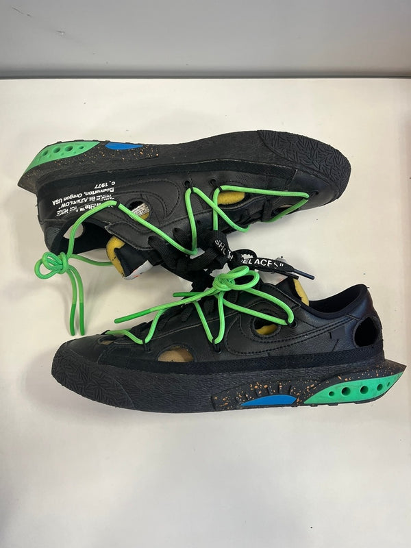 ナイキ NIKE ×Off-White Blazer Low Black and Electro Green オフホワイト ブラック アンド エレクトログリーン メンズ靴 スニーカー ブラック 26cm 101sh-2422