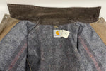 【曜日割引対象外】 カーハート Carhartt 90's Duck Chore Coat 裏地ブランケット カバーオール USA製 ジャケット ブラウン Lサイズ 201MT-3699 VB