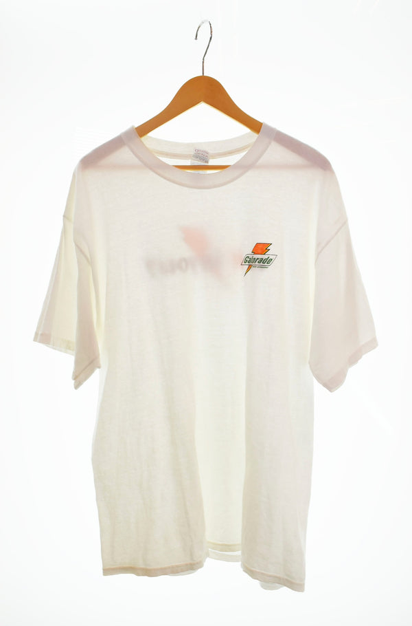 ゲータレード  Gatorde USA古着 プリント 半袖Tシャツ 白 Tシャツ ホワイト LLサイズ 103MT-992