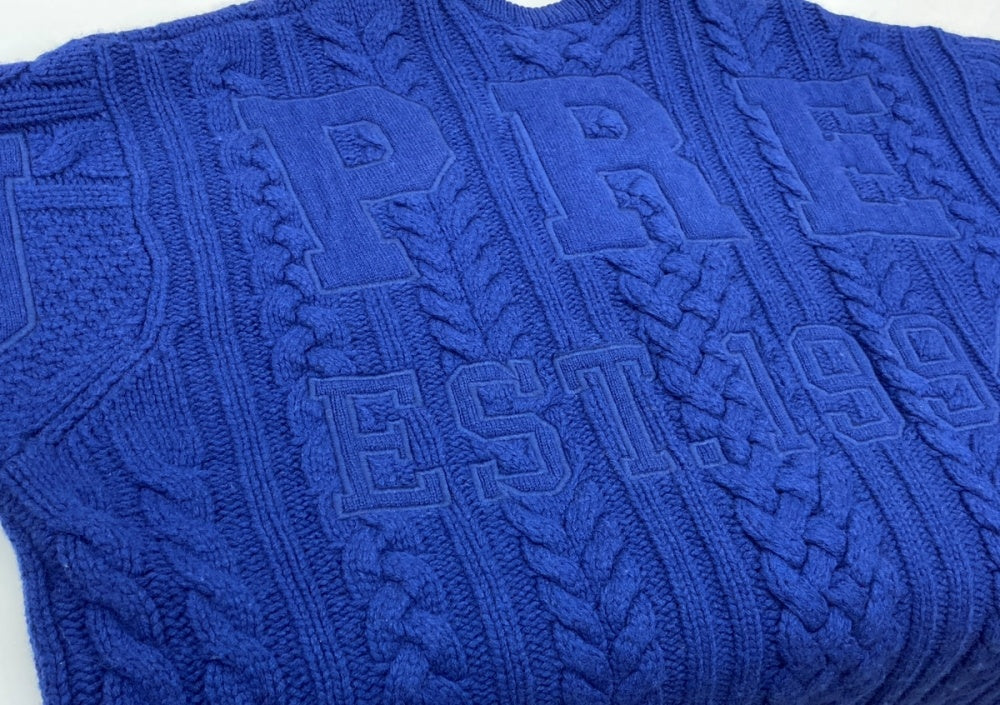 シュプリーム SUPREME 23FW Appliqué Cable Knit Sweater アップリケ