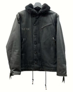 スカルフライト SKULL FLIGHT RIDERS N-1 STENCIL JACKET ライダース ステンシル ジャケット アウター バイカー バイク 黒 36 ジャケット ロゴ ブラック 104MT-845