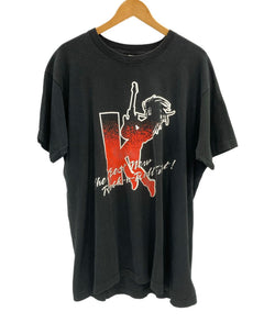 ヴィンテージ vintage 90's 90s FRUIT OF THE LOOM 105.9 KBPI Rock The Rock The best new Rock-n-Roll First XL Tシャツ ブラック LLサイズ 101MT-3517