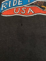 ヴィンテージ vintage 70s 80s Harley Davidson ハーレー ダビッドソン S/S TEE 半袖 Tシャツ Hanes モーターサイクル 黒 L 42-44 Tシャツ プリント ブラック 104MT-1187