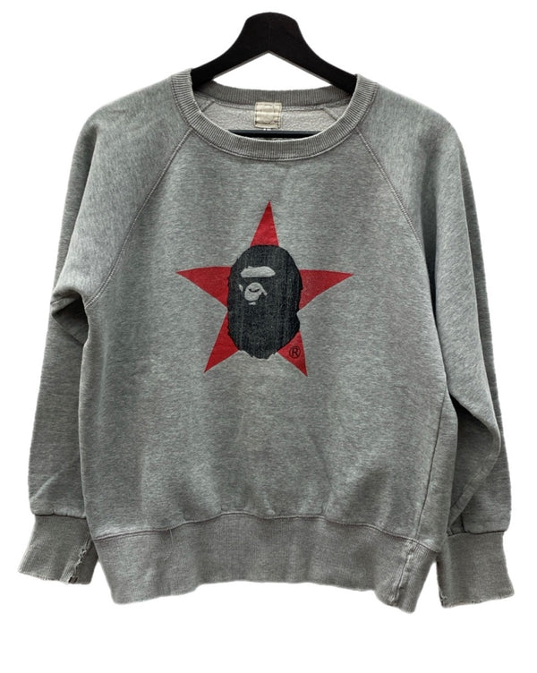 アベイシングエイプ A BATHING APE 香港行政区第一支店 オープン記念 スウェット トレーナー 灰 スウェット ロゴ グレー Lサイズ 104MT-1926