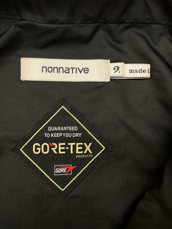 ノンネイティブ nonnative HIKER HOODED JACKET ハイカー フーデッド ジャケット GORE-TEX マウンテンパーカー アウター アウトドア 黒 NN-J3807 2 ジャケット 無地 ブラック 104MT-838