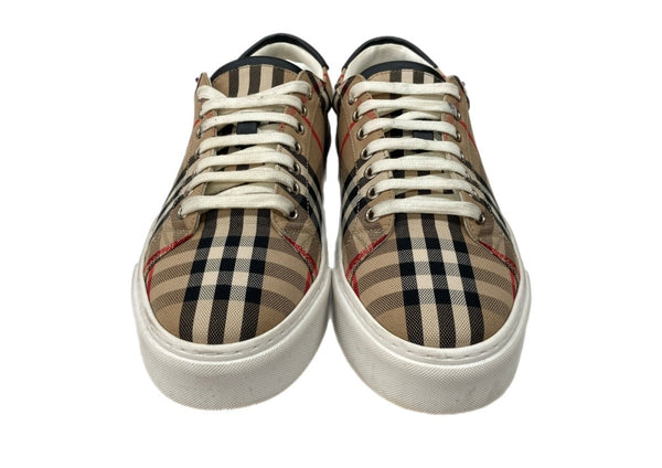バーバリー Burberry 22SS LOW TOP SNEAKERS ロー トップ スニーカー ノバチェック シューズ 茶 メンズ靴 スニーカー ブラウン サイズ 40 104S-986
