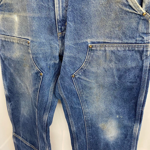 【曜日割引対象外】 カーハート Carhartt デニム ダブルニー ペインター カーゴパンツ ブルー W34サイズ 201MB-1154 VB