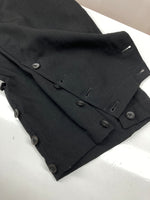 ヨウジヤマモト Yohji Yamamoto POUR HOMME 19AW Wrinkled Gabardine Hem Adjusted Pants ギャバジン パンツ カーゴ ズボン 黒 無地 HC-P28-100 カーゴパンツ ブラック サイズ 2 104MB-371