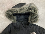 ザノースフェイス THE NORTH FACE ICE JACKET アイスジャケット DOWN ダウンジャケット NYLON ナイロン ファー 刺繍 BLACK 黒 ND01611 ジャケット ロゴ ブラック Mサイズ 104MT-716