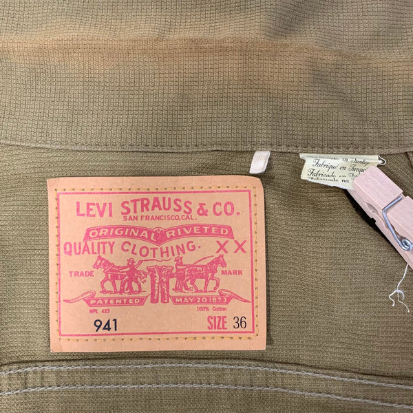 リーバイス・ビンテージ・クロージング Levi’s Vintage Clothing TRUCKER JACKET ピケジャケット 941 BIG E ジャケット カーキ 36サイズ 201MT-4250