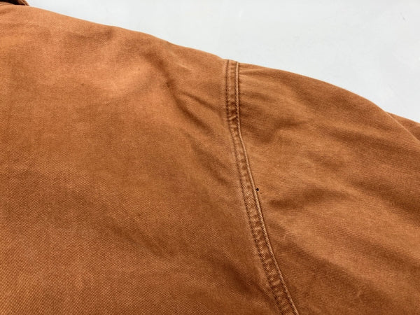 ダブルアールエル RRL 90s 90年代 三ツ星タグ JACKET カバーオール ステンカラー テーラード フロントボタン ヴィンテージ VINTAGE ラルフローレン RALPH LAUREN コットン 香港製 BROWN 茶色 ジャケット ブラウン Lサイズ 104MT-2032