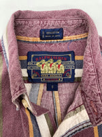 チャップス CHAPS 80s BUTTONDOWN SHIRT ボタンダウン シャツ BDシャツ マルチストライプ 長袖 Ralph Lauren 紫 長袖シャツ ストライプ パープル Sサイズ 104MT-2272
