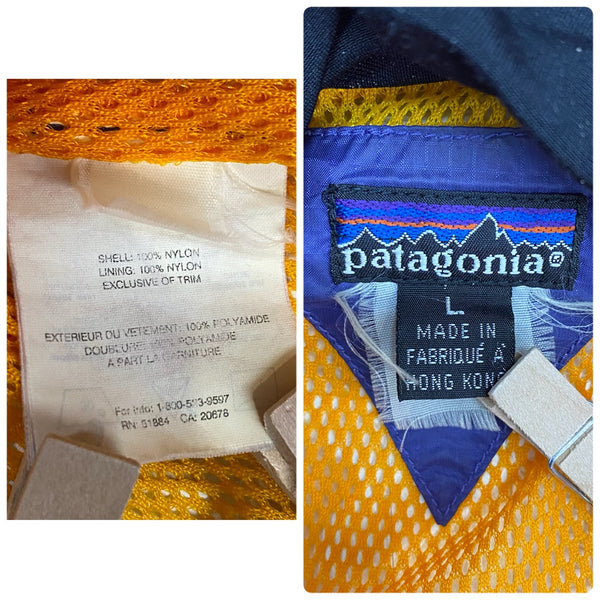 【曜日割引対象外】 パタゴニア PATAGONIA 90's skanorak jacket ナイロン アノラックパーカー ジャケット イエロー Lサイズ 201MT-4794 VB