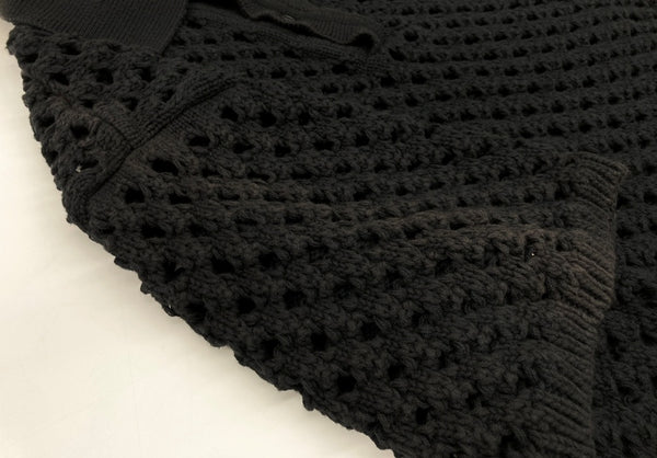 ステューシー STUSSY BIG MESH POLO SWEATER ビッグ メッシュ ポロ シースルー シャツ 黒 トップスその他 無地 ブラック Lサイズ 104MT-1773